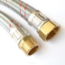 EPDM flexible hose with galvanized steel braiding and brass couplings DN20 M3/4" x F3/4" - 406020 (300)